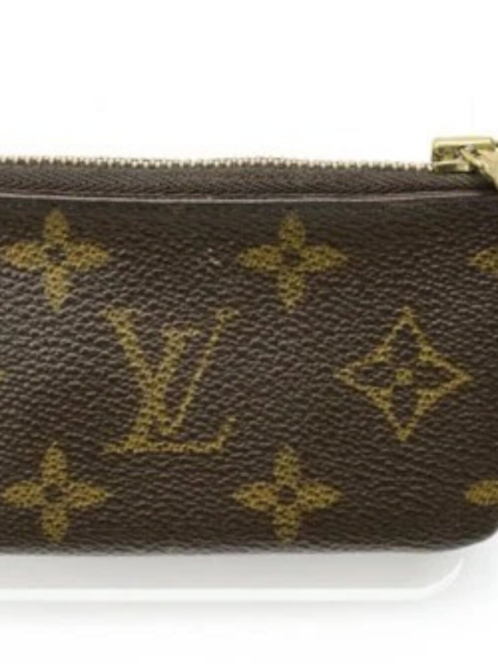 Louis Vuitton Monogram Coin Holder Key Pouch Pochette - Brown